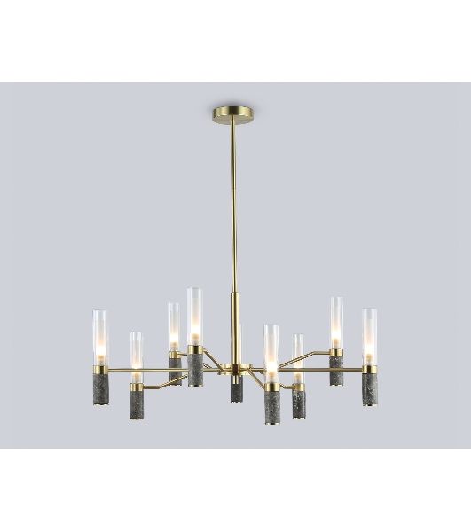 Люстра Ambrella light LH53355/9 GD/CL/WH золото/прозрачный/белый G9*9 max 40W D850*890