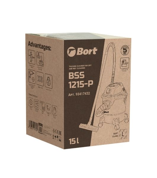 Пылесос строительный Bort BSS-1215 (93417432)