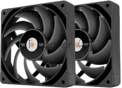 Вентилятор для корпуса Thermaltake Toughfan 14 Pro черный (2 шт.), 140 мм, 500-2000 об/мин, 31.6 дБ, 4 pin PWM, без подсветки