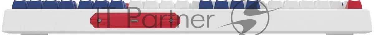 Клавиатура Oklick 725G проводная, USB Type-A, белый/красный