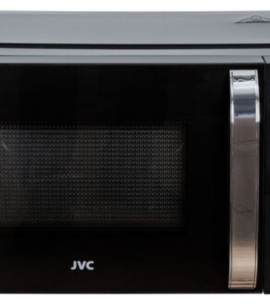 Микроволновая печь JVC JK-MW146M черный/серебристый, 20 л, 700 Вт, переключатели - поворотный механизм