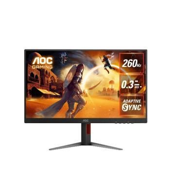 Монитор 27" AOC Q27G4Z IPS 2560x1440, 260 Гц, 1 мс, 16:9, 350 кд/м², HDMI 2.0, DP 1.4, 3.5 Jack, FreeSync, Flicker-Free, VESA 100x100, черный/красный