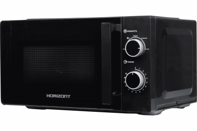Микроволновая печь Horizont HSM2012B черный, 20 л, 700 Вт, переключатели - поворотный механизм