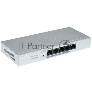 Коммутатор ZYXEL GS1200-5HPV3-EU0101F, 5×1 Гбит/с, 4×PoE+, 68 Вт, управляемый