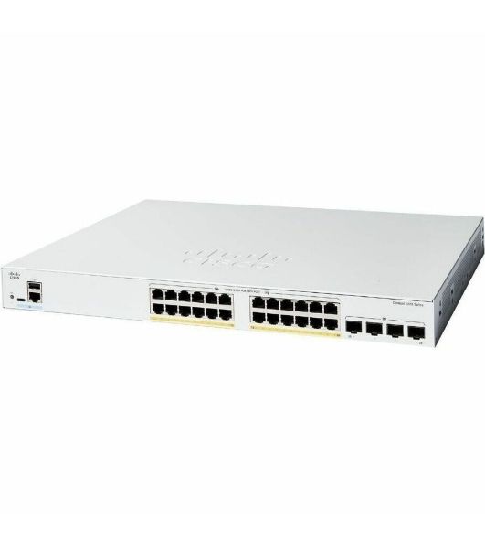 Коммутатор Cisco Catalyst C1200-24P-4G, 24×1 Гбит/с + 4×1 Гбит/с SFP+, управляемый