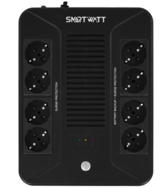 Источник бесперебойного питания UPS SAFE PRO 650, Li-AS, Br, 600/360 ВА/Вт, LED, USB, RJ11/45, SCHUKOx8, 1*7 Ач