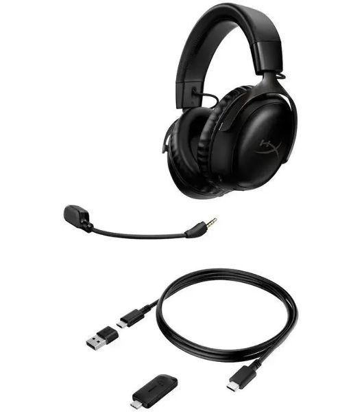 Гарнитура HyperX Cloud III чёрный, беспроводная, радиоканал