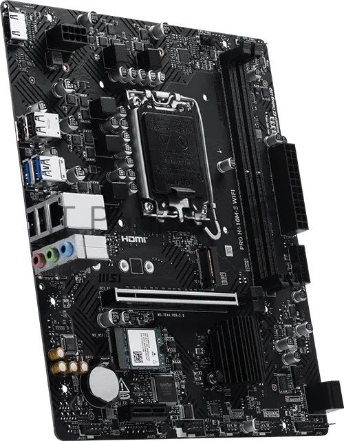 Материнская плата MSI PRO H610M-S WIFI, LGA1700, Intel H610, 2xDDR5, 2xSATA, 1xM.2, 1xPCIe 4.0 x16, 1xPCIe 3.0 x1, 1xHDMI, 1x 1Gb LAN, 2xUSB 3.2 Gen1, 4xUSB 2.0, 3x3.5 мм, 7.1, microATX