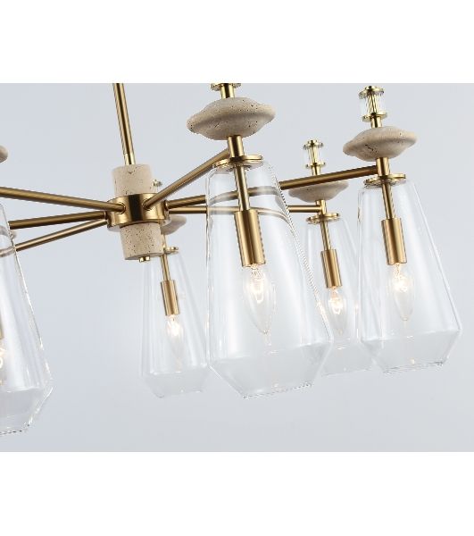 Люстра Ambrella light LH53306/7 BS/CL латунь/прозрачный E14*7 max 40W D770*925
