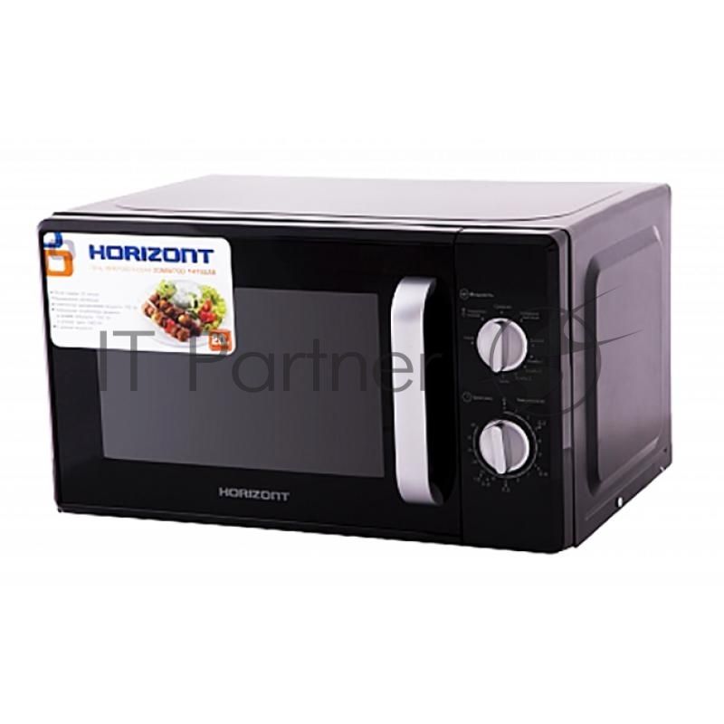 Микроволновая печь Horizont 20MW700-1478AAB черный, 20 л, 700 Вт, переключатели - поворотный механизм