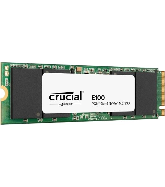 Накопитель SSD Crucial 2Tb E100 M.2 (PCIe 4x4, up to 5000/4000MBs, 3D NAND, NVMe, 100TbW, 22х80мм)