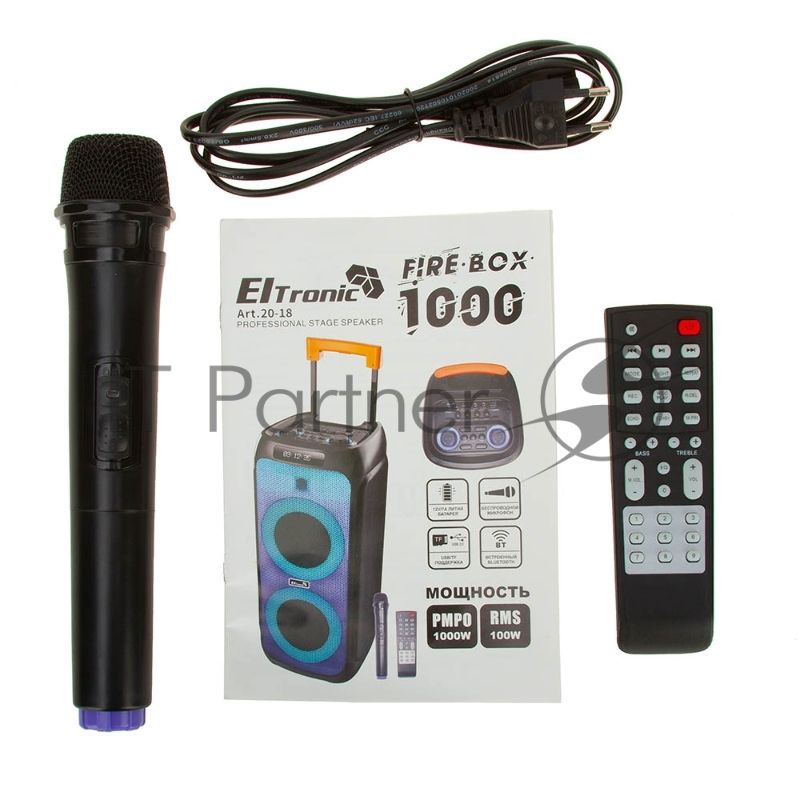 Колонка Eltronic 10" 20-18 FIRE BOX 1000 динамик 2шт/10" с TWS