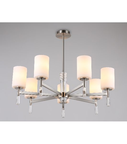 Люстра Ambrella light LH56253/7 SN/FR никель/белый матовый E27/7 max 60W D750*590
