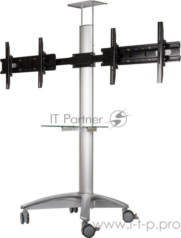 Подставка для телевизора Arm Media PT-STAND-15 (комплект из двух коробок) серебристый 26"-65" макс.120кг напольный наклон
