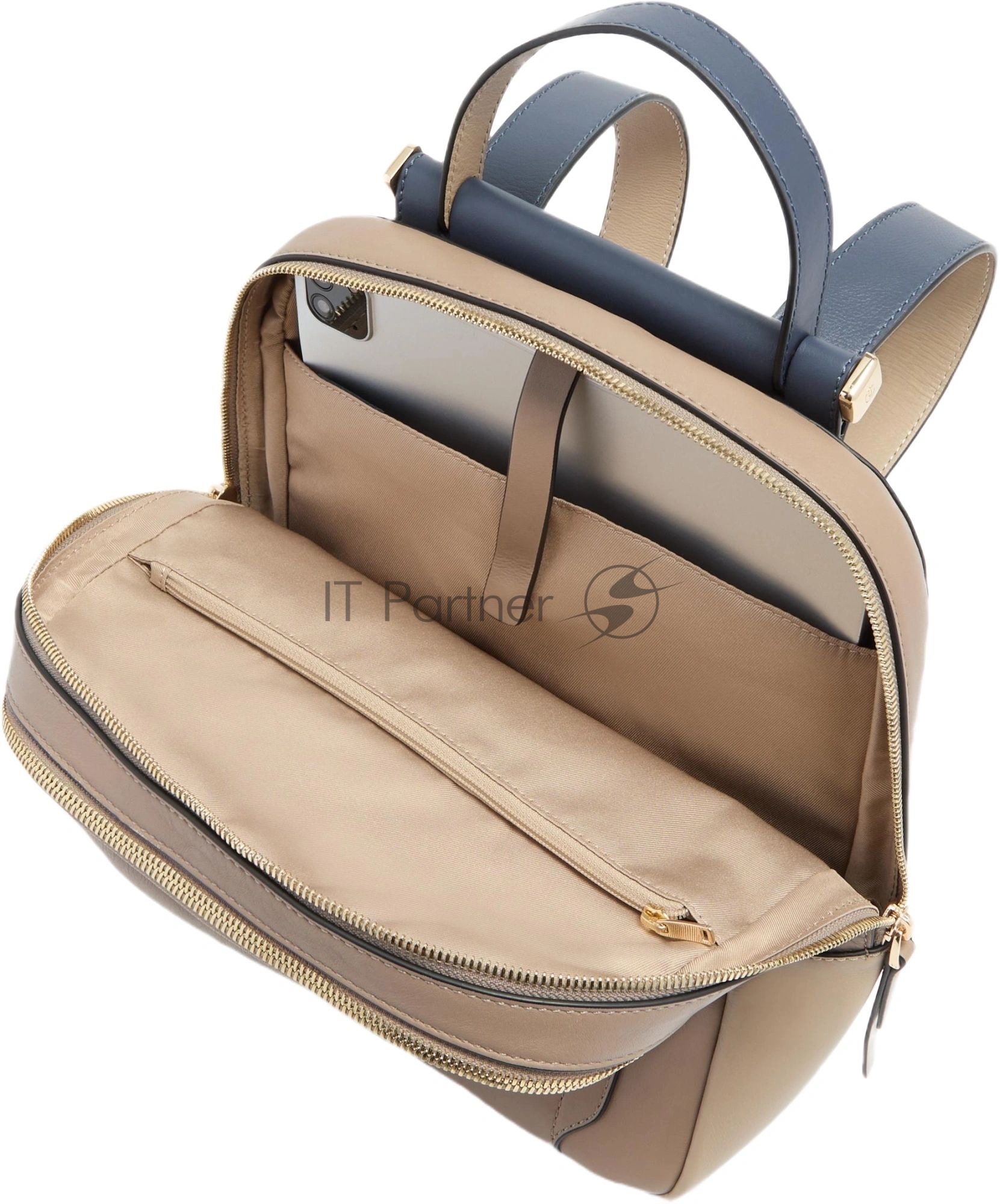 Рюкзак женский Piquadro Circle CA5566W92/TOBLU бежевый/голубой натур.кожа