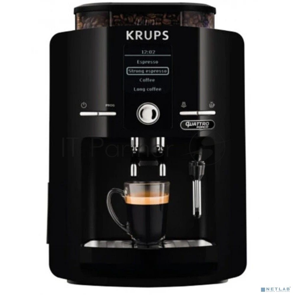 Кофемашина Krups Espresseria EA82F010 1450Вт черный/нержавеющая сталь