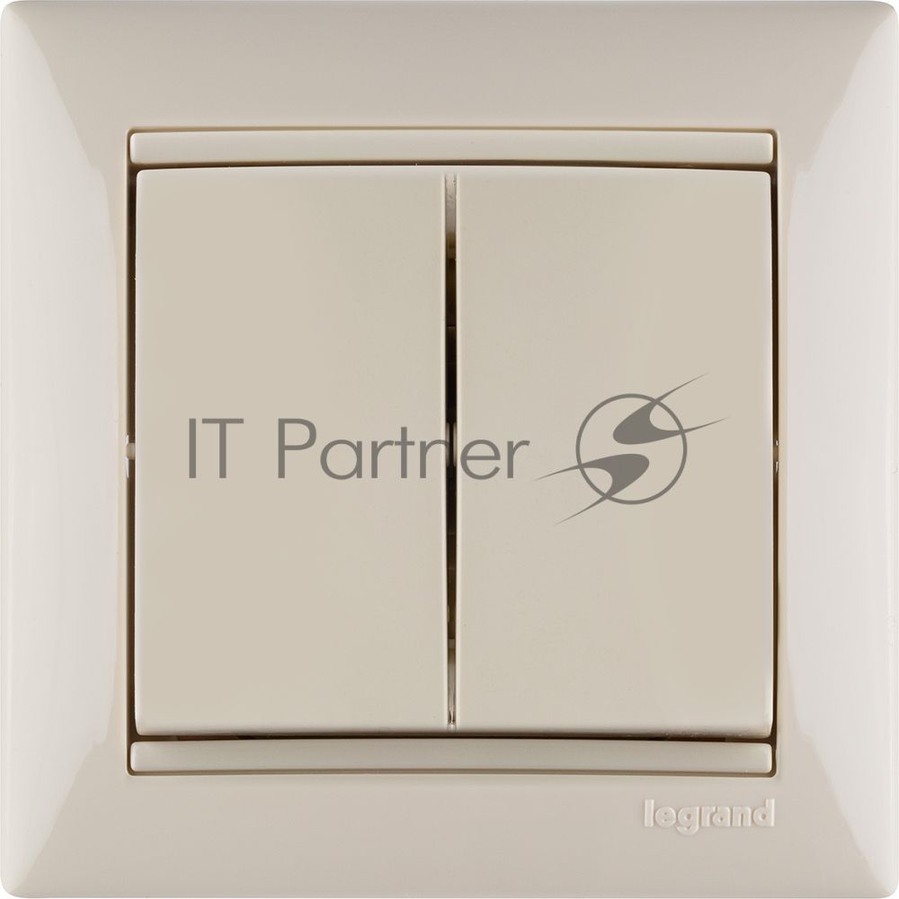 Выключатель Legrand 774305 Valena двухклавишный 10 AX(слоновая кость)