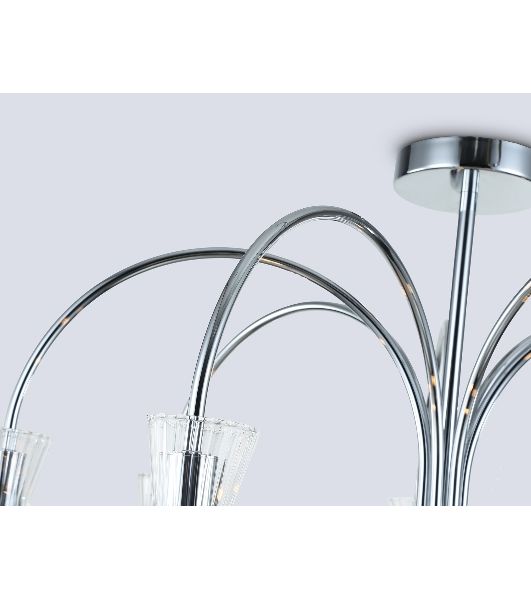 Люстра Ambrella light LH55653/7 СH/CL хром/прозрачный E14*7 max 40W D745*460
