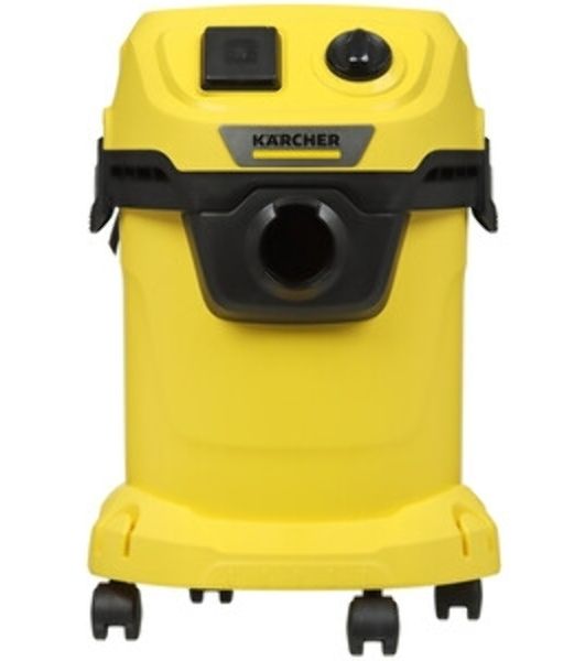 Строительный пылесос Karcher WD 3 P V-17/4/20 желтый, 1000 Вт, уборка сухая/сбор воды, пылесборник мешок/контейнер, 17 л