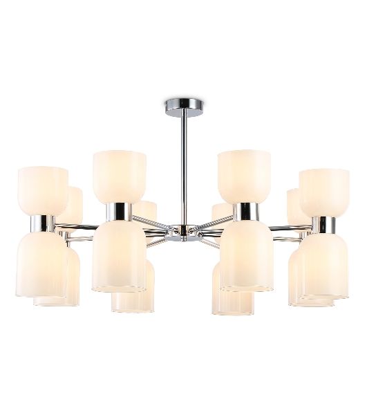 Люстра Ambrella light LH56085/16 СH/FR хром/белый матовый E14*16 max 40W D860*510