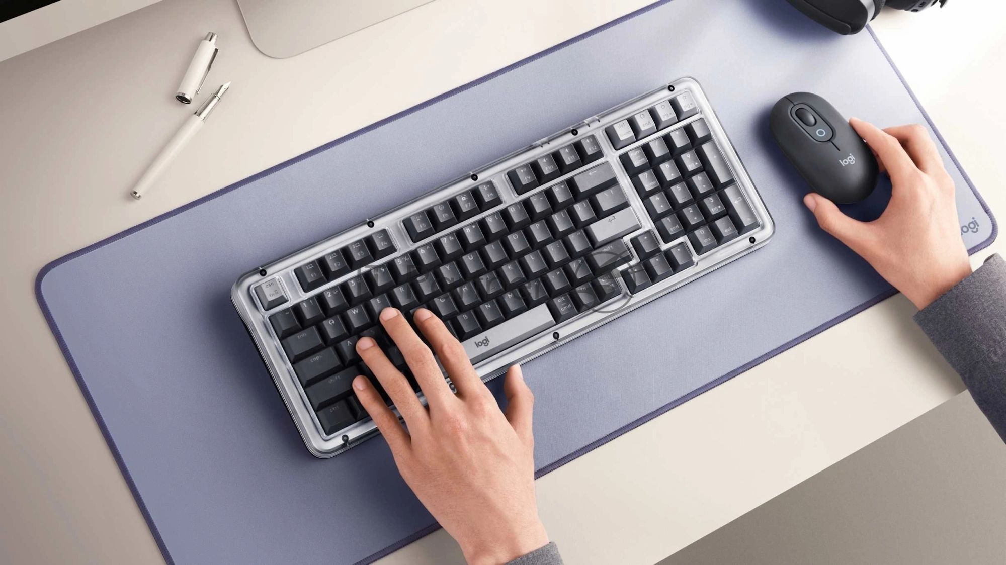 Клавиатура Logitech Alto Keys K98M беспроводная, Bluetooth, радиоканал, серый