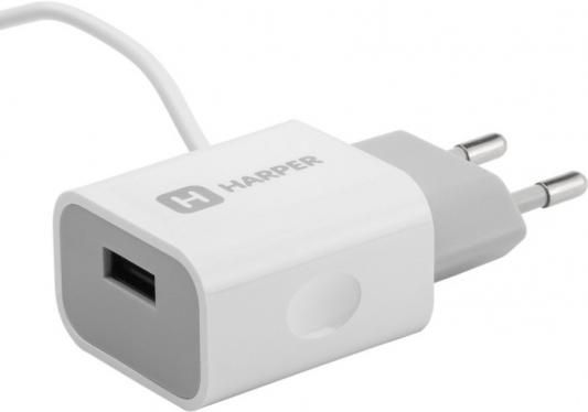Сетевое зарядное устройство Harper WCH-5113 белый 1xUSB 2.1A + кабель MicroUSB