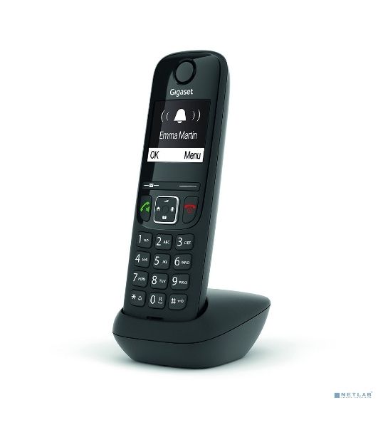 Дополнительная трубка Dect Gigaset AS690HX черный для AS690