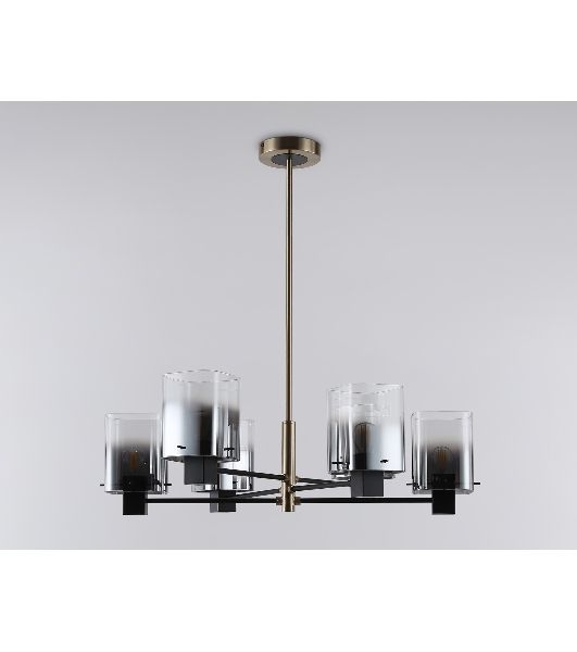 Люстра Ambrella light LH57041/6 BK/DBS/SM черный/темная латунь/дымчатый E14/6 max 40W D690*690