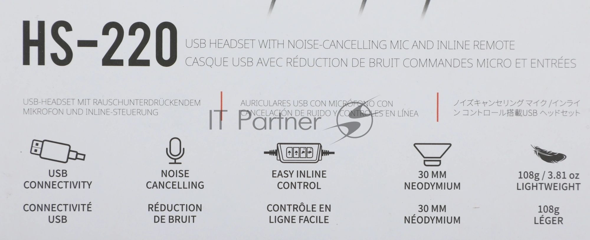 Гарнитура Creative HS-220 чёрный, проводная