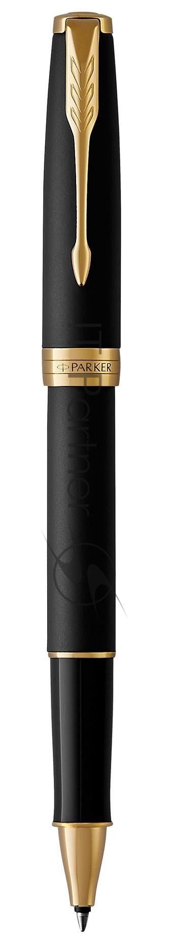 Ручка роллер Parker Sonnet Core T528 (CW1931518) Matte Black GT, F, черные чернила, подарочная коробка