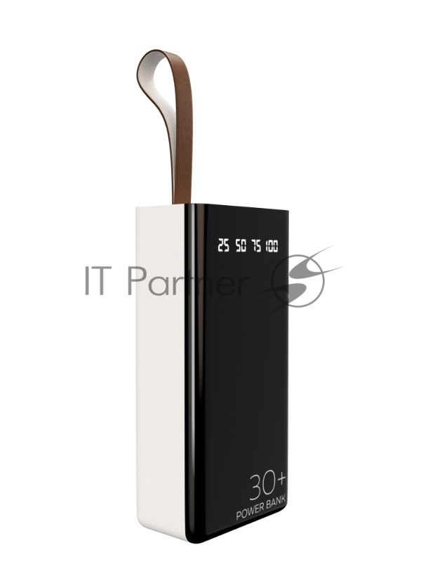 Портативный аккумулятор 30000mAh 2USB 2.1A More choice PB60-30, белый