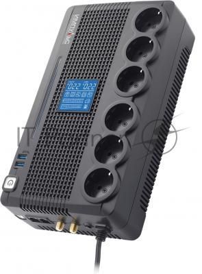 Источник бесперебойного питания Импульс Пионер 800 LCD, USB, CHRG USB, RJ45/11