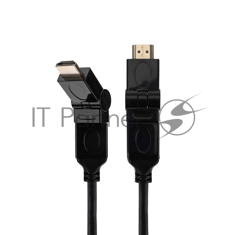 Кабель Rexant HDMI - HDMI с фильтрами, длина 2 метра, угловой 360° (GOLD) (PVC пакет)
