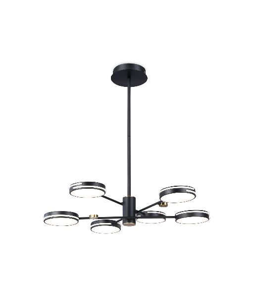 Подвесной светодиодный светильник Ambrella light FL51639/6 BK/GD черный/золото 3000K/4200K/6400K 50W D800*780 (Без ПДУ)