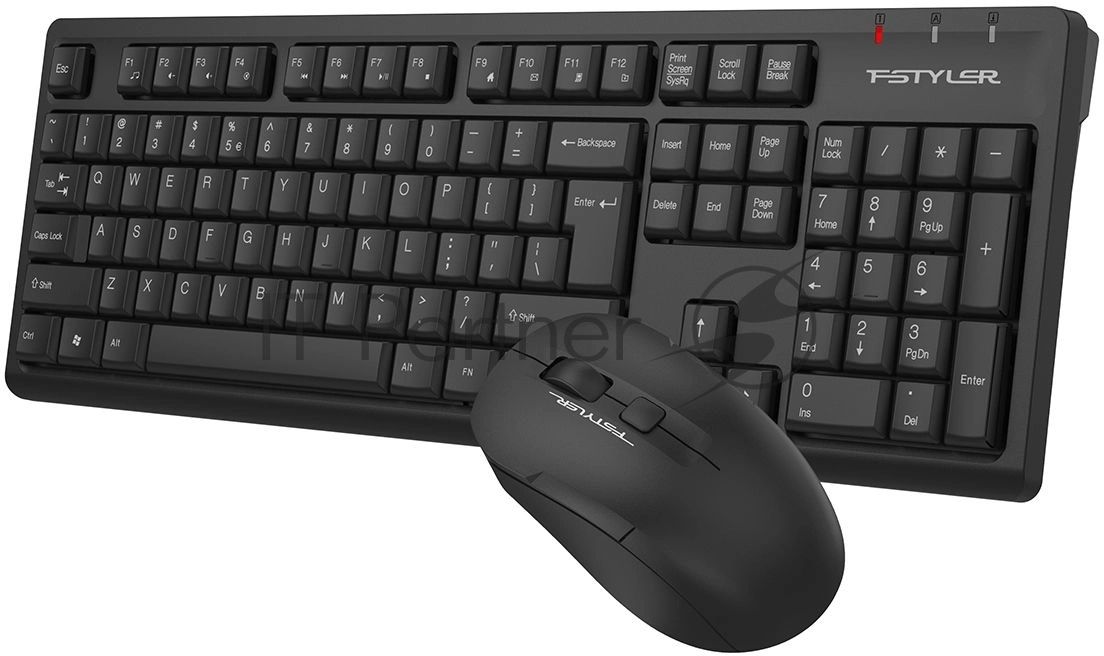 Комплект клавиатура+мышь A4Tech FStyler FG1200S беспроводной, USB, чёрный