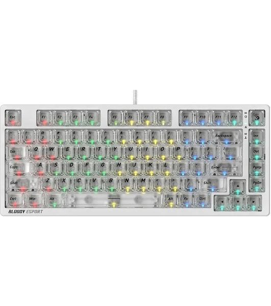 Клавиатура A4Tech Bloody MS76 проводная, USB Type-A, белый