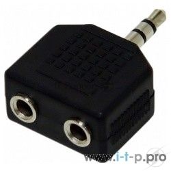 Переходник разветвитель аудио VCOM 3.5 Jack (M) - 2x3.5 Jack (F), стерео <VAD7847>
