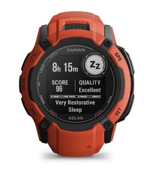 Умные часы Garmin Instinct 2X Solar, 1.0" MIP, 5G, Bluetooth, IPX7, красный