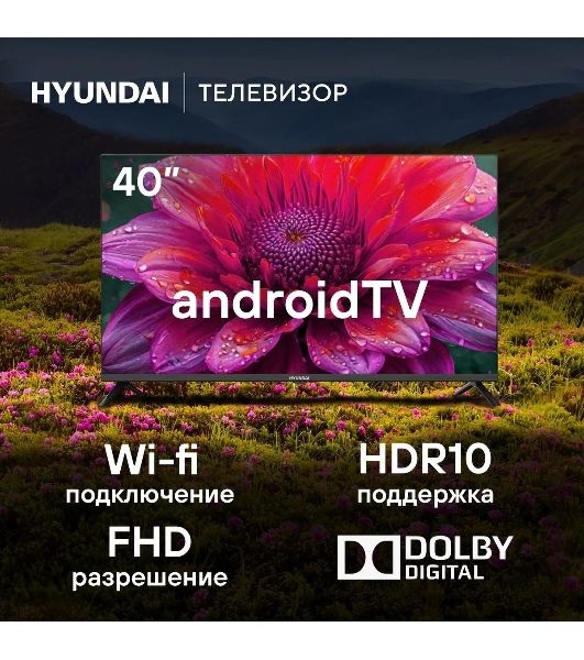 Телевизор Hyundai 40" H-LED40BS5002 черный LED FHD 60Hz Smart TV