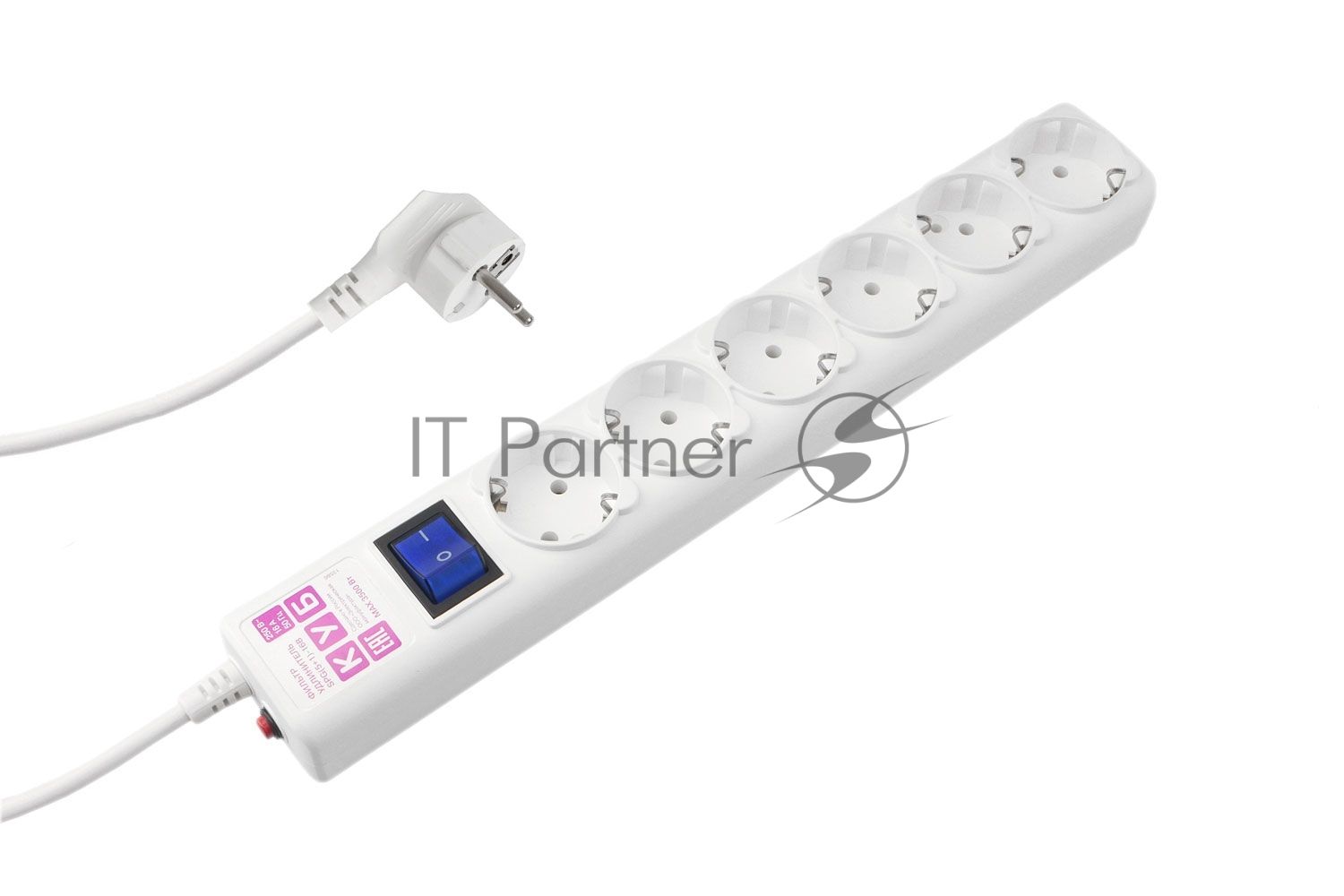Сетевой фильтр-удлинитель PC бел 5м 6р, 16А, (3*1,5) SPG6-A5