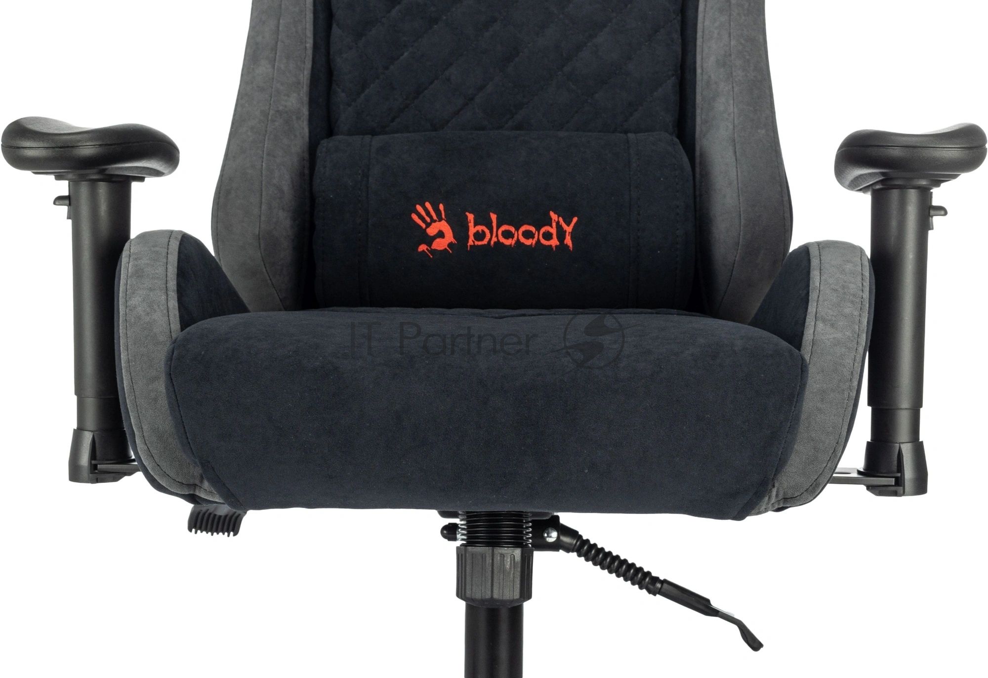Кресло игровое эргономичное A4Tech Bloody GC-580 черный/серый искусственная замша с подголов. крестов.