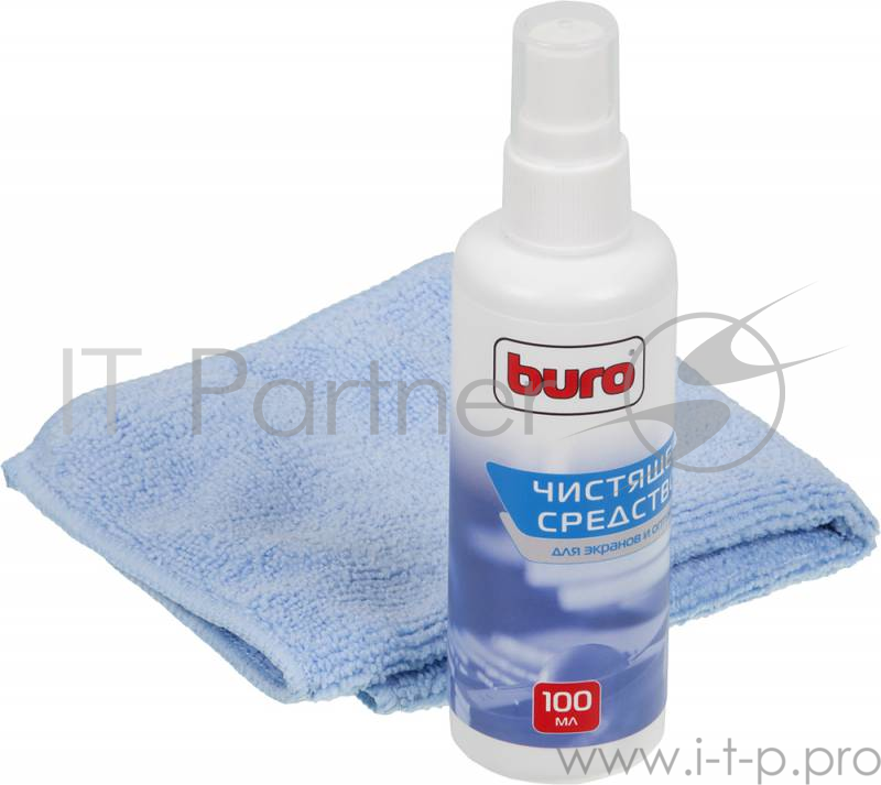 Чистящий набор (салфетки + гель) Buro BU-S/MF (салфетка и спрей) для экранов и оптики блистер 100 мл