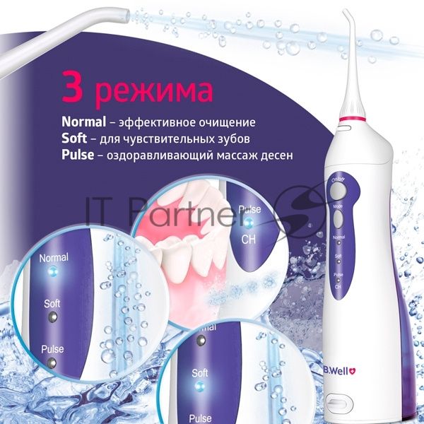 Ирригатор B.Well WI-911 белый/синий