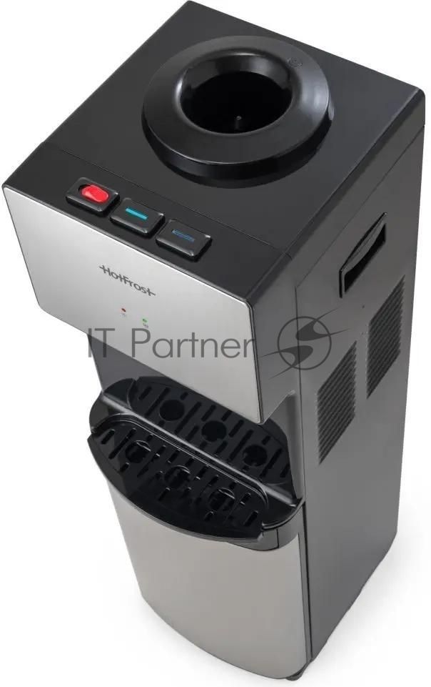 Кулер для воды Hotfrost V400BS, верхняя загрузка, нагрев 90 °С, охлаждение 10 °С, серебристый/черный