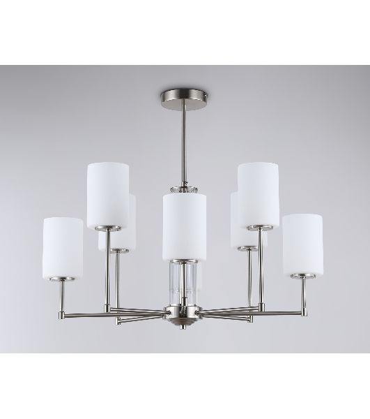 Люстра Ambrella light LH56213/8 SN/FR никель/белый матовый E27/8 max 60W D700*600