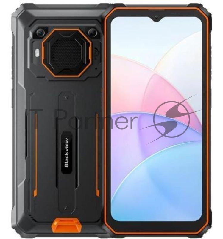 Смартфон Blackview BV6200 Pro, 6/128Gb, черный/оранжевый