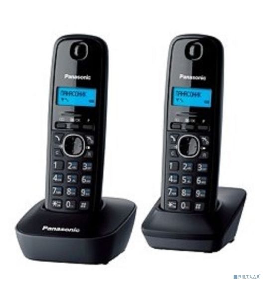 Телефон беспроводной (DECT) Panasonic KX-TG1612RUH (серый) Доп трубка в комплекте,АОН, Caller ID,12 мелодий звонка,поиск трубки