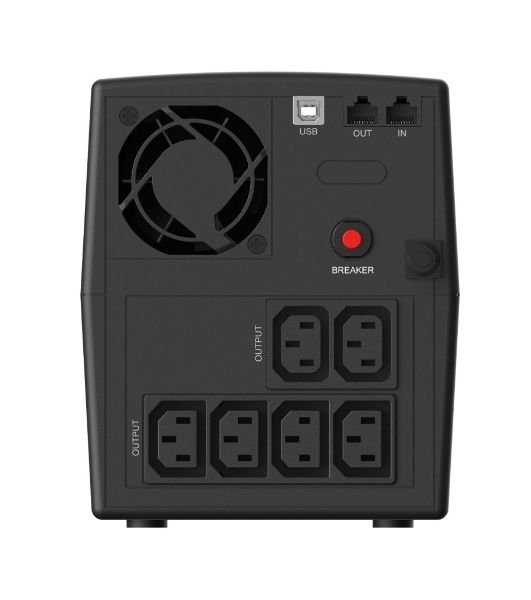 Источник бесперебойного питания CBR QTM-1500T-6I-LCUC / 1500ВА / 900Вт / 6 x IEC 320 C13 (компьютерный)