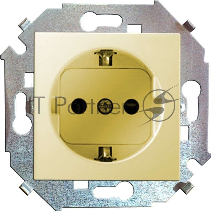 Механизм розетки 1-м СП Simon15 защ. шторки с заземл. сл. кость Simon 1591443-031