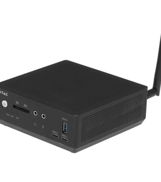Платформа системного блока с ЦПУ Zotac ZOTAC ZBOX NANO, SFF, FANLESS, i7-1355U, 2 DDR5 SO-DIMM, M.2 SSD, 2.5"; SATAIII BAY, 2 GLAN, WIFI, BT, USBDRV, DP/HDMI, EU+UK PLUG